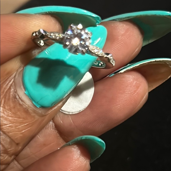 925 TG Moissanite 1/2 Carat Diamond Ring Sz 7 - Picture 9 of 14